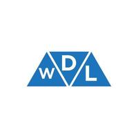 dwl triangolo forma logo design su bianca sfondo. dwl creativo iniziali lettera logo concetto. vettore