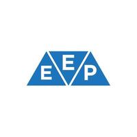 eep triangolo forma logo design su bianca sfondo. eep creativo iniziali lettera logo concetto. vettore