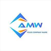 amw astratto tecnologia logo design su bianca sfondo. amw creativo iniziali lettera logo concetto. vettore