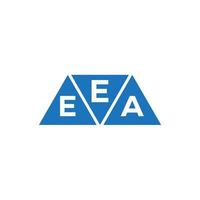eea triangolo forma logo design su bianca sfondo. eea creativo iniziali lettera logo concetto. vettore