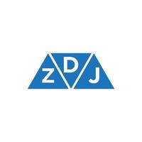 dzj triangolo forma logo design su bianca sfondo. dzj creativo iniziali lettera logo concetto. vettore