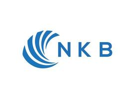 nkb lettera logo design su bianca sfondo. nkb creativo cerchio lettera logo concetto. nkb lettera design. vettore