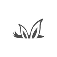 modello di vettore di disegno dell'icona del logo di coniglio