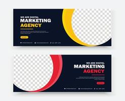 modello di progettazione banner marketing aziendale vettore