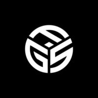 fgs lettera logo design su sfondo nero. fgs creative iniziali lettera logo concept. disegno della lettera fgs. vettore