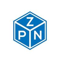 zpn lettera logo design su sfondo bianco. zpn iniziali creative lettera logo concept. disegno della lettera zpn. vettore