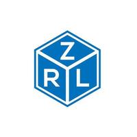 zrl lettera logo design su sfondo bianco. zrl creative iniziali lettera logo concept. disegno della lettera zrl. vettore