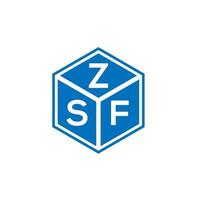 zsf lettera logo design su sfondo bianco. zsf creative iniziali lettera logo concept. disegno della lettera zsf. vettore