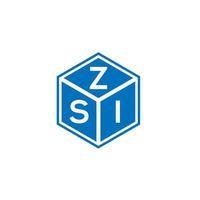 zsi lettera logo design su sfondo bianco. zsi creative iniziali lettera logo concept. disegno della lettera zsi. vettore