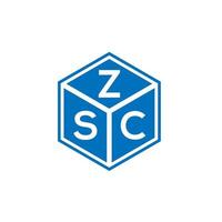 zsc lettera logo design su sfondo bianco. zsc creative iniziali lettera logo concept. disegno della lettera zsc. vettore