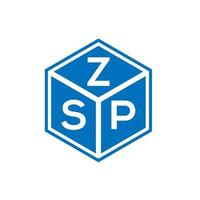 zsp lettera logo design su sfondo bianco. zsp creative iniziali lettera logo concept. disegno della lettera zsp. vettore