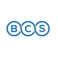 bcs lettera logo design su sfondo bianco. bcs creative iniziali lettera logo concept. disegno della lettera bcs. vettore