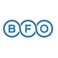 bfo lettera logo design su sfondo bianco. bfo creative iniziali lettera logo concept. disegno della lettera bfo. vettore