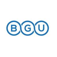 bgu lettera logo design su sfondo bianco. bgu creative iniziali lettera logo concept. disegno della lettera bgu. vettore