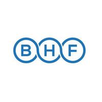 bhf lettera logo design su sfondo bianco. bhf creative iniziali lettera logo concept. disegno della lettera bhf. vettore