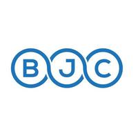 design del logo della lettera bjc su sfondo bianco. bjc creative iniziali lettera logo concept. disegno della lettera bjc. vettore