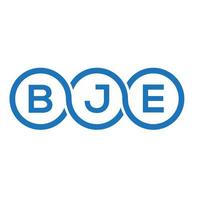 bje lettera logo design su sfondo bianco. bje creative iniziali lettera logo concept. bje disegno della lettera. vettore