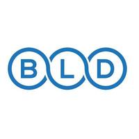 design del logo della lettera bld su sfondo bianco. concetto di logo della lettera di iniziali creative bld. disegno della lettera nera. vettore