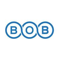bob lettera logo design su sfondo bianco. bob creative iniziali lettera logo concept. disegno della lettera di bob. vettore