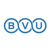 bvu lettera logo design su sfondo bianco. bvu creative iniziali lettera logo concept. disegno della lettera bvu. vettore