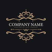 ornamentale logo telaio azienda decorativo design vettore