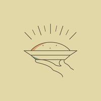 Vintage ▾ cibo logo modello ispirazione vettore