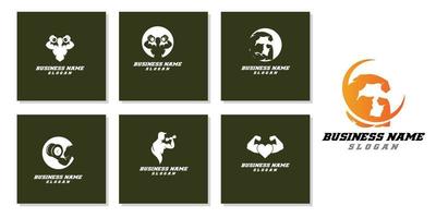 fitness logo design illustrazione vettoriale icona