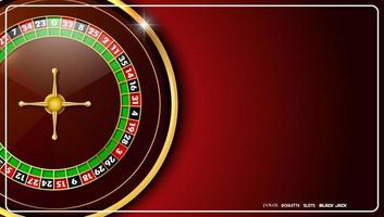 casinò roulette ruota su rosso tavolo sfondo vettore