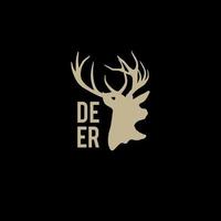 design del logo della testa di cervo vettore