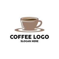 caffè fagiolo bevanda logo design nel Marrone colore vettore illustrazione