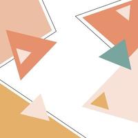 moderno triangolo geometrico modello vettoriale variazione di colore e sfondo di diverse dimensioni mix di colori pastello chic con cornice quadrata di contorno