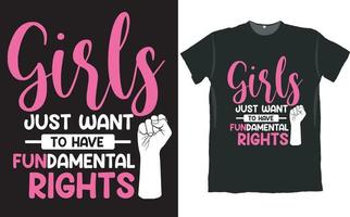 ragazze fondamentale diritti femminista design vettore