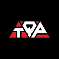 design del logo della lettera triangolare tqp con forma triangolare. tqp triangolo logo design monogramma. modello di logo vettoriale triangolo tqp con colore rosso. logo triangolare tqp logo semplice, elegante e lussuoso. tqp