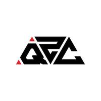 design del logo della lettera del triangolo qzc con forma triangolare. qzc triangolo logo design monogramma. modello di logo vettoriale triangolo qzc con colore rosso. logo triangolare qzc logo semplice, elegante e lussuoso. qzc