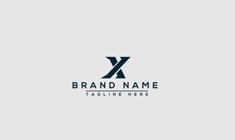 x logo design template elemento di branding grafico vettoriale. vettore