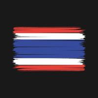 pennellate di bandiera della thailandia. bandiera nazionale vettore