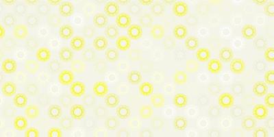 trama vettoriale giallo chiaro con simboli di malattia.