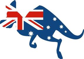 australiano bandiera nel forma di canguro vettore