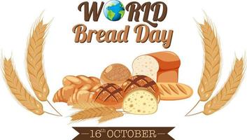 poster per la giornata mondiale del pane vettore