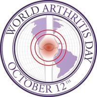 poster per la giornata mondiale dell'artrite vettore