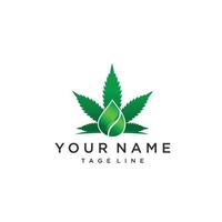 canapa olio logo design ispirazione CBD olio logo marijuana foglia simbolo CBD Prodotto logo vettore