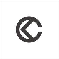 Stampa ck lettera logo design per il tuo marca e identità vettore