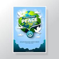 poster della giornata internazionale della pace vettore