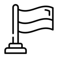 di moda linea icona di un' bandiera vettore