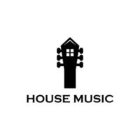 musica Casa astratto logo design vettore