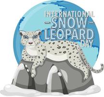 internazionale neve leopardo logo concetto vettore