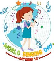 poster per la giornata mondiale del canto vettore