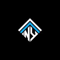 ny lettera logo design creativo con grafica vettoriale, ny logo semplice e moderno. vettore