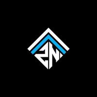 zn lettera logo design creativo con grafica vettoriale, zn logo semplice e moderno. vettore