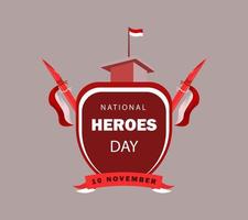 Indonesia nazionale eroi giorno striscione, eroi giorno vettore